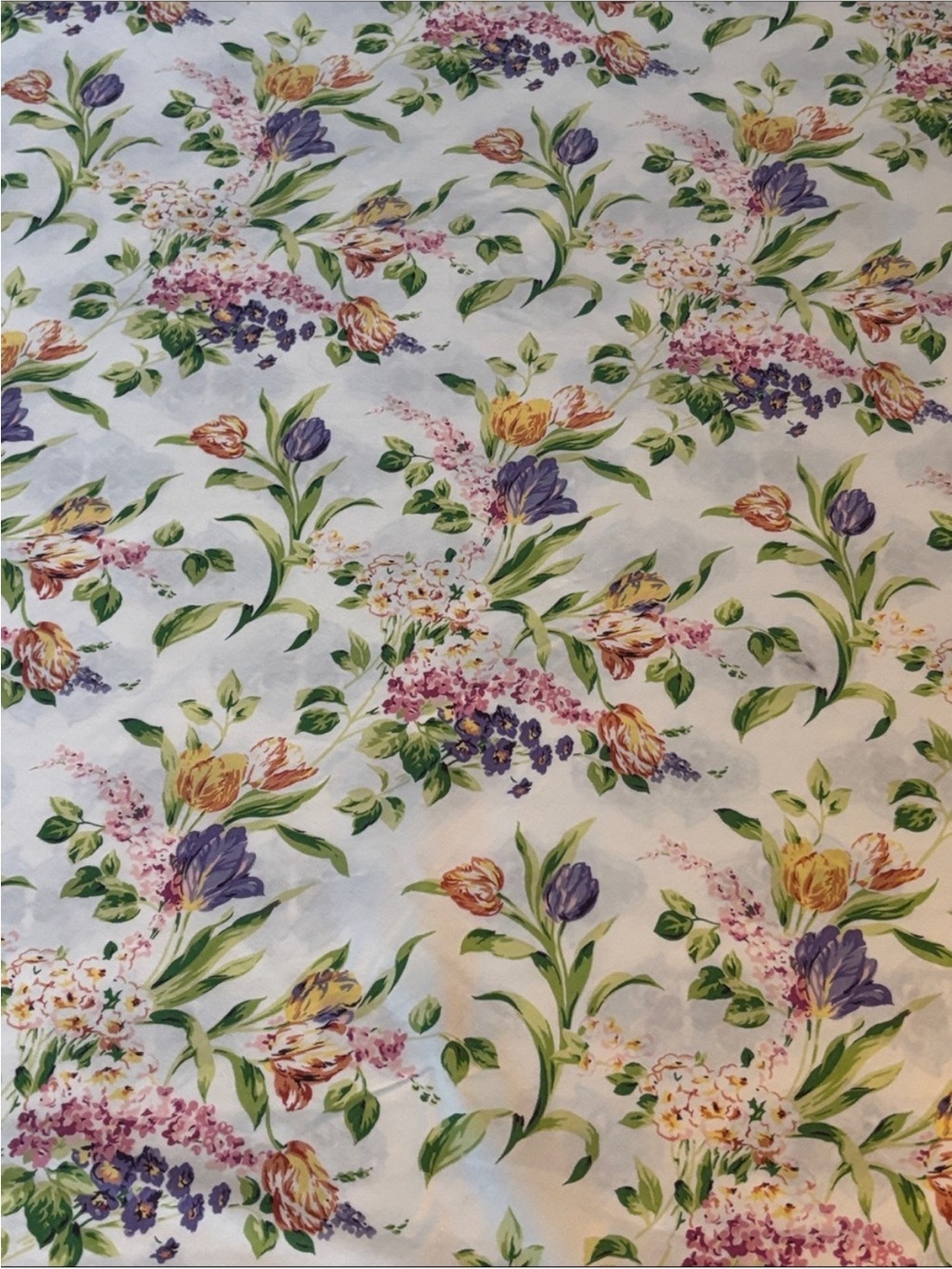Vintage 90’s Mario Buatta Twin Floral Fitted Sheet